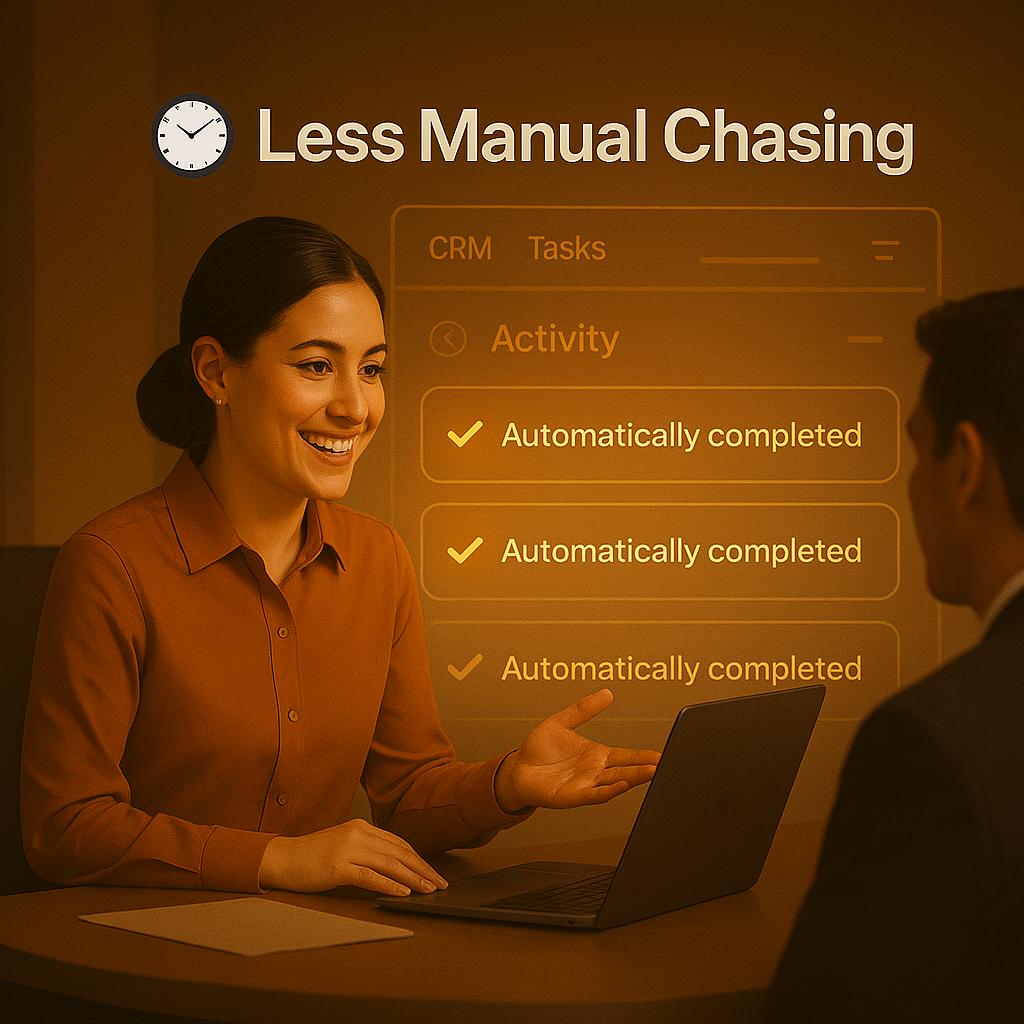 Less Manual Chasing CRM 1